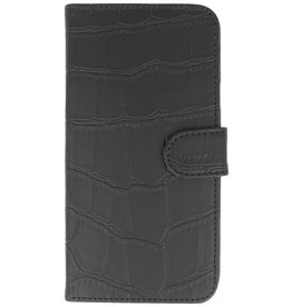 Croco Bookstyle Hoes voor LG G3 S (mini ) D722 Zwart
