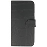 Croco cassa di libro di stile per Sony Xperia Z5 Permium nero