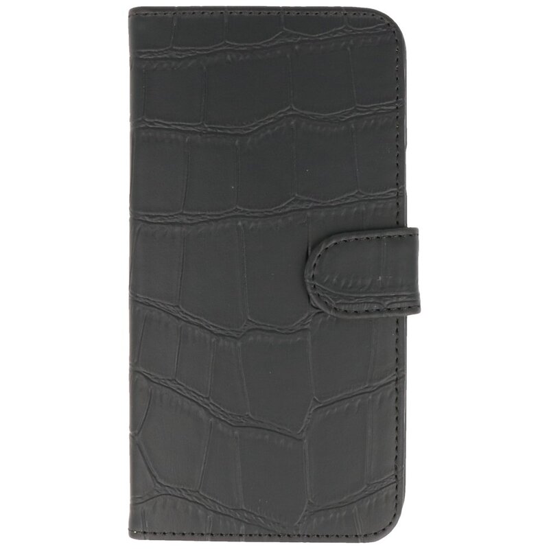 Croco Book Style Taske til Galaxy Ace J1 Sort