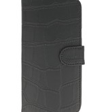 Croco Bookstyle Hoes voor Galaxy Xcover 2 S7710 Zwart