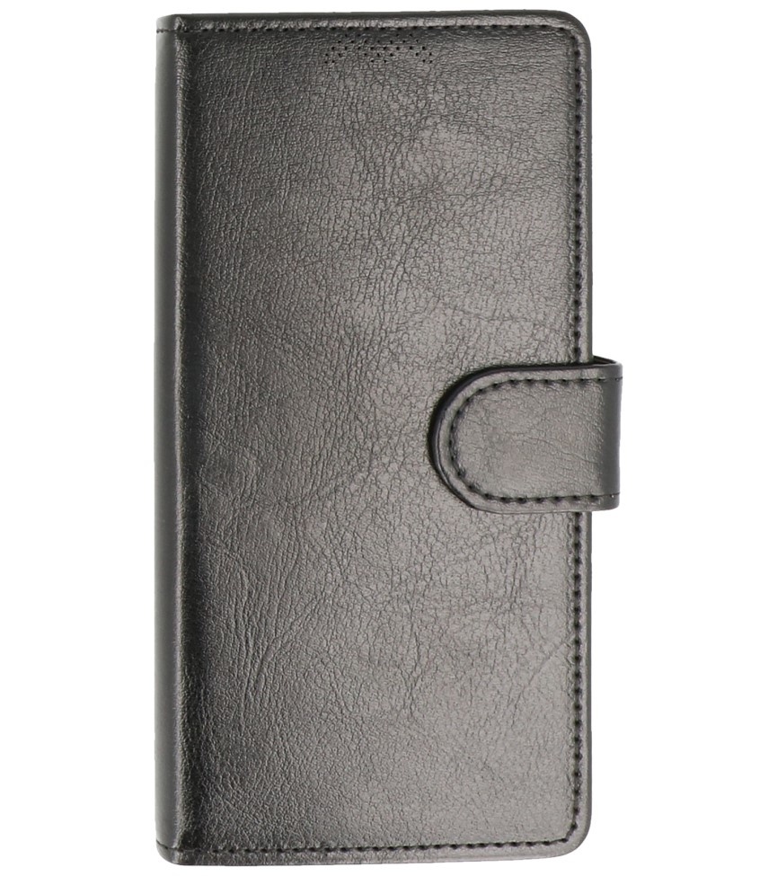 Moto E4 Portemonnee hoesje booktype wallet case Zwart