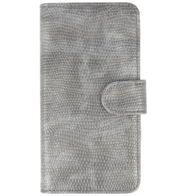 Lizard Book Style pour Galaxy Grand-MAX G720 Gris