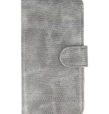 Lizard Book Style Taske til Huawei P8 Lite Grey