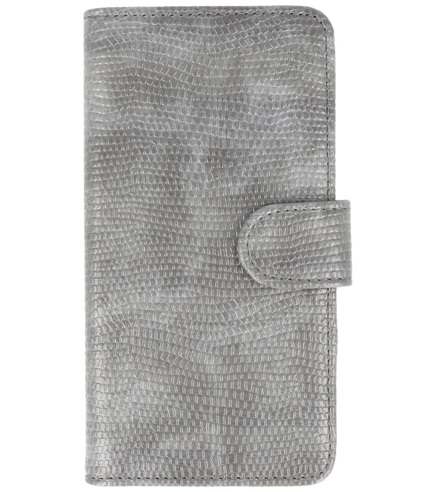 Lizard Book Style Taske til Galaxy A3 Grey