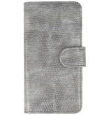 Case Style Lizard Libro per Microsoft Lumia 640 Grey
