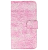 Lizard Bookstyle Case for HTC One M9 Pink