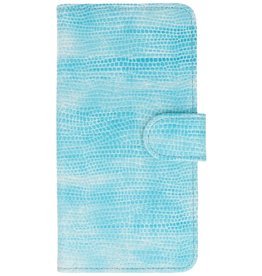 Lizard Bookstyle Hoes voor Galaxy S6 Edge Plus G928T turquoise