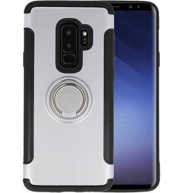 Armour TPU Case Ring Holder til Galaxy S9 Plus Silver