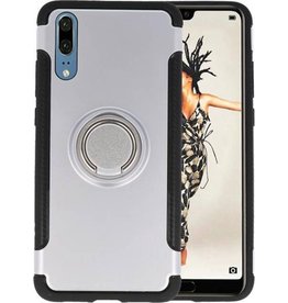 Armor TPU Case Ring Halter für Huawei P20 Silber