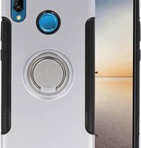 Armor TPU Case Ring Halter für Huawei P20 Lite Silber