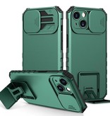 Window - Stand Back Cover for iPhone SE 2020 / 8 / 7 Dark Green