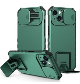 Window - Stand Back Cover pour iPhone SE 2020 / 8 / 7 Vert Foncé