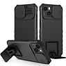 Window - Stand Backcover voor iPhone Xs - X Zwart