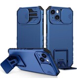 Window - Carcasa Trasera con Soporte para iPhone Xs - X Azul