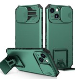 Window - Stand Backcover for iPhone Xs - X Dark Green