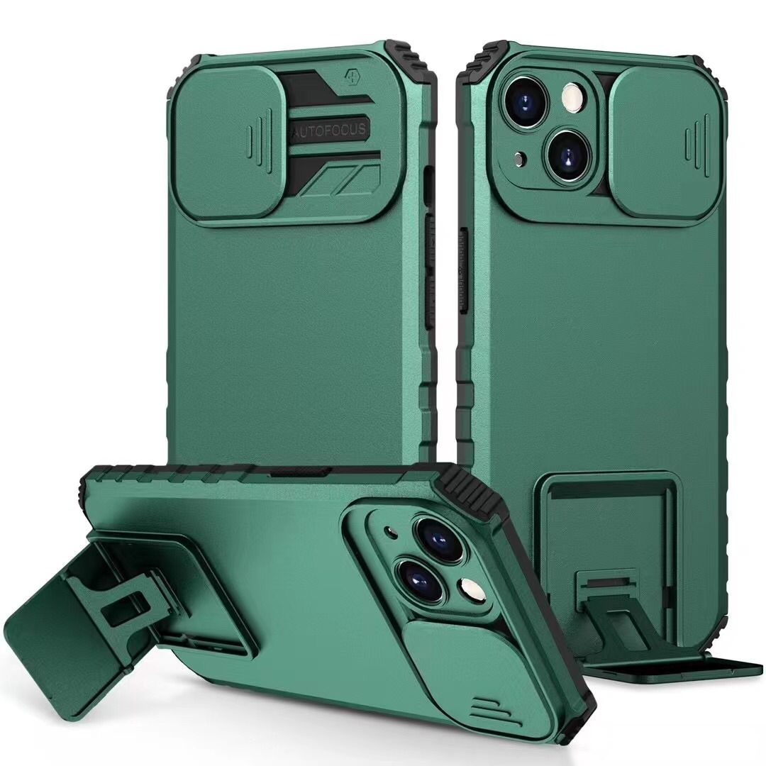 Window - Stand Backcover for iPhone Xs - X Dark Green