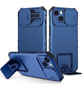Window - Carcasa Trasera con Soporte para iPhone 12 Azul