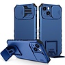 Window - Stand Backcover voor iPhone 12 Blauw