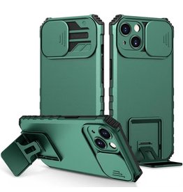 Window - Stand Backcover til iPhone 12 Mørkegrøn