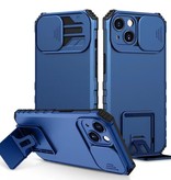 Window - Carcasa Trasera Soporte para iPhone 12 Pro Azul