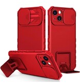 Window - Stand Backcover für iPhone 12 Pro Rot