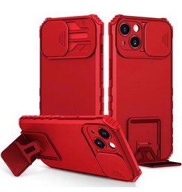 Window - Stand Backcover pour iPhone 13 Pro Rouge
