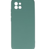 Fashion Color TPU Hoesje Samsung Galaxy A03 Donker Groen