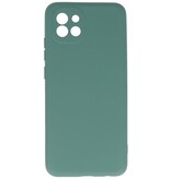 Fashion Color TPU Hoesje Samsung Galaxy A03 Donker Groen