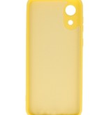 Fashion Color TPU Hoesje Samsung Galaxy A03 Core Geel