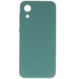 Custodia in TPU colore moda Samsung Galaxy A03 Core verde scuro