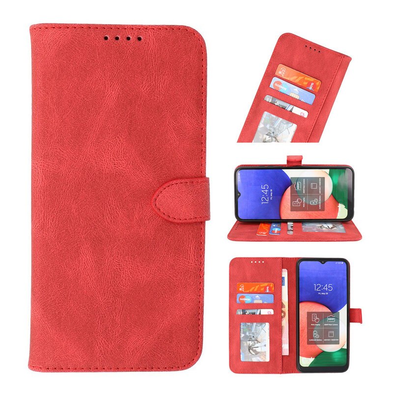 Wallet Cases Hülle für Samsung Galaxy S22 Rot