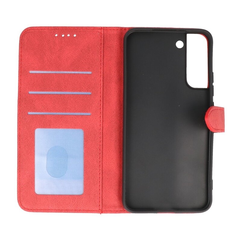 Wallet Cases Hoesje voor Samsung Galaxy S22 Rood