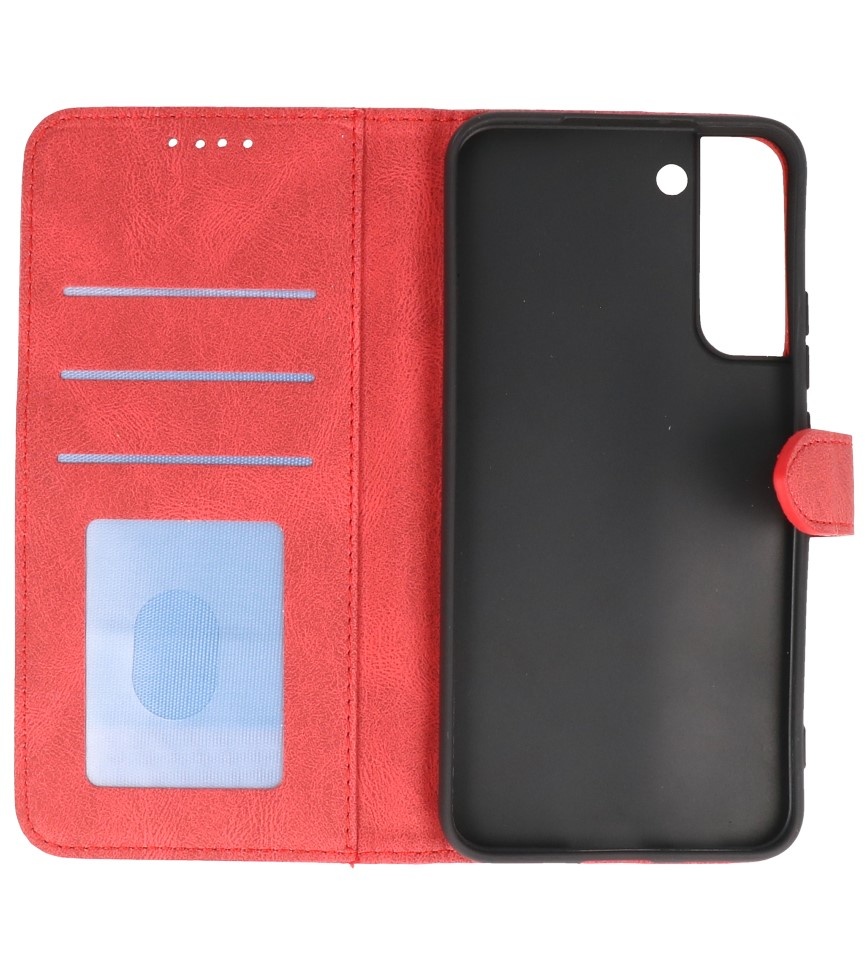Wallet Cases Hülle für Samsung Galaxy S22 Rot
