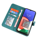 Wallet Cases Hoesje voor Samsung Galaxy S22 Donker Groen