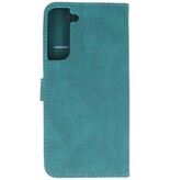 Wallet Cases Hoesje voor Samsung Galaxy S22 Donker Groen