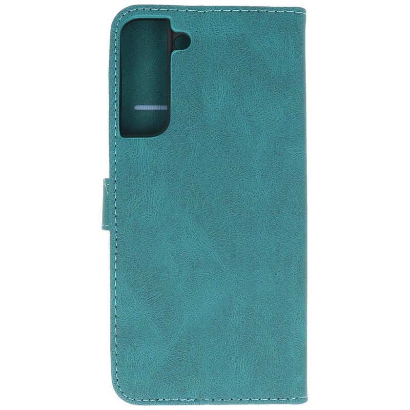 Wallet Cases Hoesje voor Samsung Galaxy S22 Donker Groen