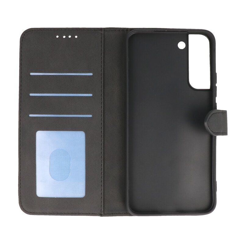 Wallet Cases Hoesje voor Samsung Galaxy S22 Plus Zwart