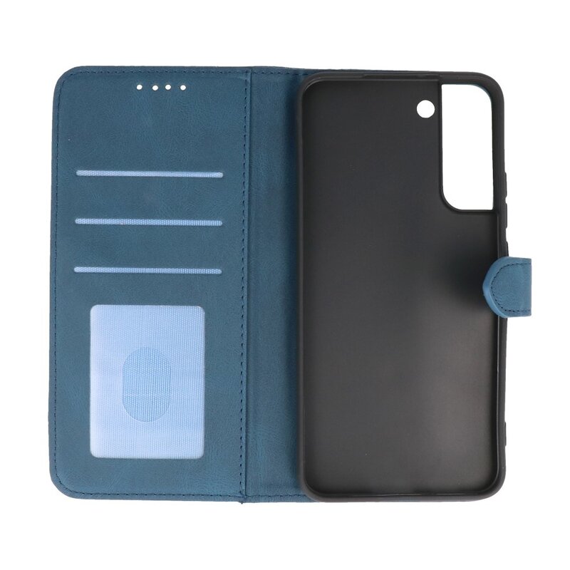 Wallet Cases Hoesje voor Samsung Galaxy S22 Plus Blauw