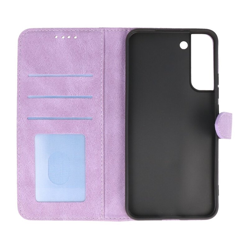 Wallet Cases Hoesje voor Samsung Galaxy S22 Plus Paars