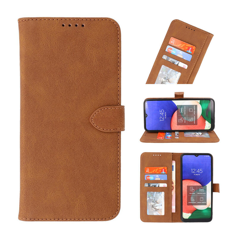 Wallet Cases Case for Samsung Galaxy S22 Plus Brown