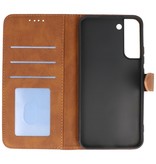 Wallet Cases Hülle für Samsung Galaxy S22 Plus Braun