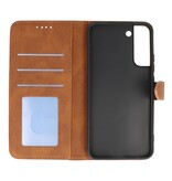Wallet Cases Case for Samsung Galaxy S22 Plus Brown