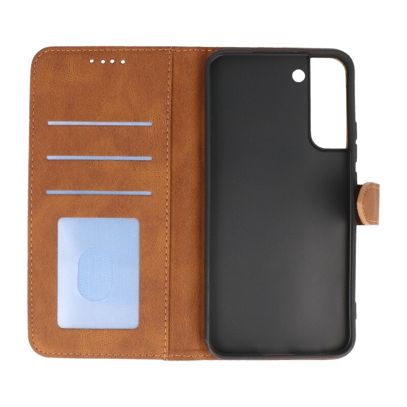 Wallet Cases Case for Samsung Galaxy S22 Plus Brown
