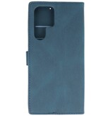 Wallet Cases Hoesje voor Samsung Galaxy S22 Ultra Blauw