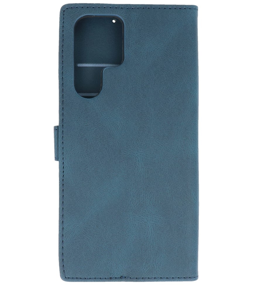 Wallet Cases Case for Samsung Galaxy S22 Ultra Blue