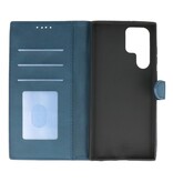 Wallet Cases Case for Samsung Galaxy S22 Ultra Blue