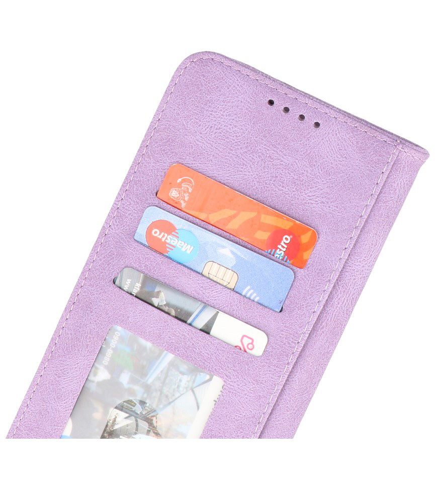Wallet Cases Hoesje voor Samsung Galaxy S22 Ultra Paars
