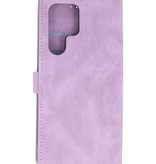 Funda tipo billetera para Samsung Galaxy S22 Ultra Púrpura