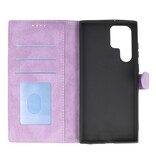 Funda tipo billetera para Samsung Galaxy S22 Ultra Púrpura