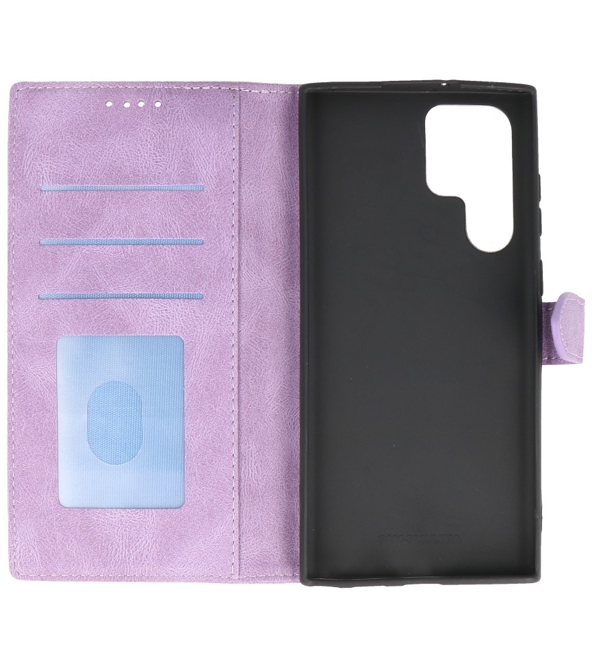 Wallet Cases Cover for Samsung Galaxy S22 Ultra Purple